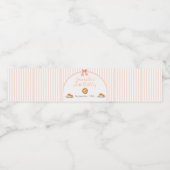 Little Süsse Pie Orange Gingham Wasserflasche Wasserflaschenetikett (Einzelnes Label)