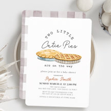 Little Süsse Pies Twins White Gingham Baby Shower