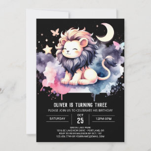 Little Sweet Lion Birthday Einladung