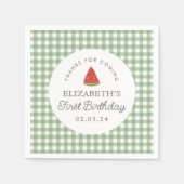 Little Sweet Melon First Geburtstag Serviette (Vorderseite)