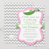 Little Sweet Pea Girl Kinderdusche Einladung (Vorne/Hinten)