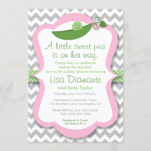 Little Sweet Pea Girl Kinderdusche Einladung