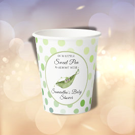 Little Sweet Pea Polka Dot Baby Shower Cup Pappbecher