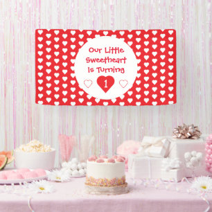 Little Sweetheart 1. Geburtstag Banner