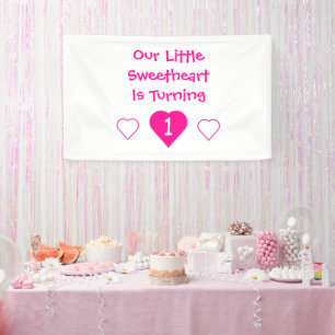 Little Sweetheart 1. Geburtstag Banner