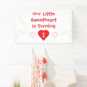 Little Sweetheart 1. Geburtstag Banner (Insitu)