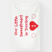 Little Sweetheart 1. Geburtstag Banner (Vertikal)