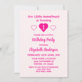Little Sweetheart 1. Geburtstag Einladung (Vorderseite)