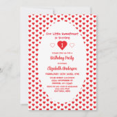 Little Sweetheart 1. Geburtstag Einladung (Vorderseite)