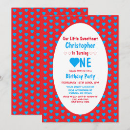 Little Sweetheart 1. Geburtstag Einladung