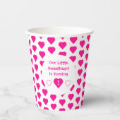 Little Sweetheart 1. Geburtstag Pappbecher (Vorderseite)
