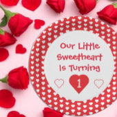 Little Sweetheart 1. Geburtstag Pappteller