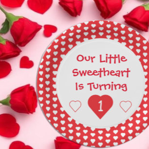 Little Sweetheart 1. Geburtstag Pappteller