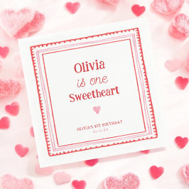 Little Sweetheart 1. Geburtstag Party Serviette