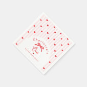 Little Sweetheart 1st Birthday Valentines Serviette (Ecke)