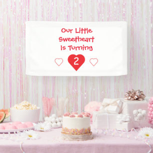 Little Sweetheart 2. Geburtstag Banner