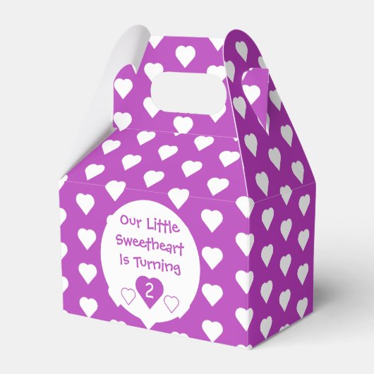 Little Sweetheart 2. Geburtstag Geschenkschachtel (Vorderseite)