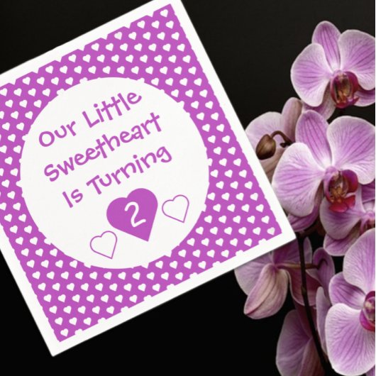 Little Sweetheart 2. Geburtstag Serviette