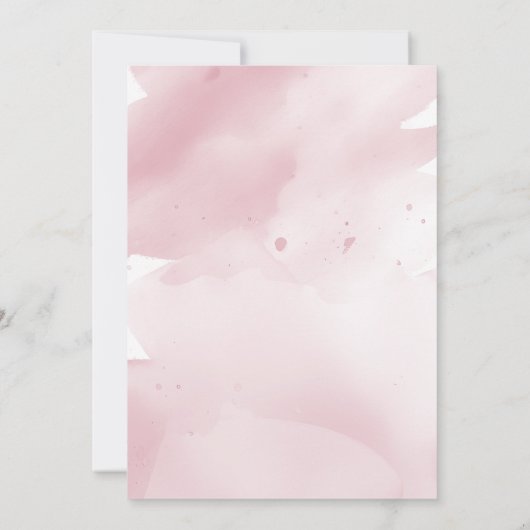 Little Sweetheart Baby Dusche Niedliche Blumenherz Einladung (Rückseite)