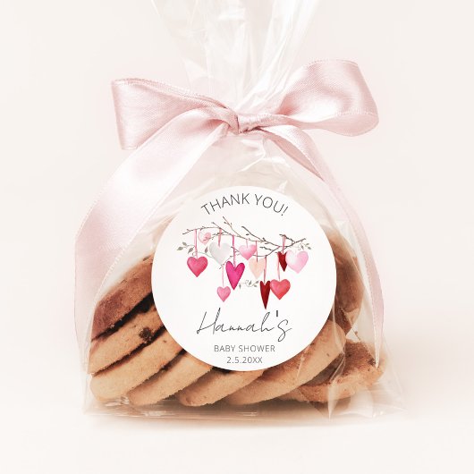 Little Sweetheart Baby Dusche Vielen Dank für Ihre Runder Aufkleber