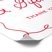 Little Sweetheart Baby Shower Cards and Gifts Sign Poster (Ecke)