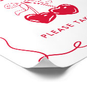 Little Sweetheart Baby Shower Favors Sign Poster (Ecke)