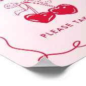 Little Sweetheart Baby Shower Favors Sign Poster (Ecke)