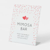 Little Sweetheart Baby Shower Mimosa Bar Sign Sockelschild (Vorderseite)
