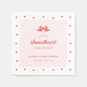 Little Sweetheart Baby Shower Paper Napkins Serviette (Vorderseite)