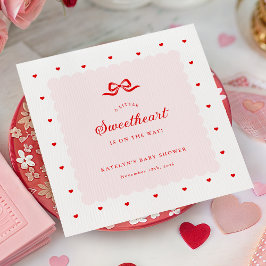 Little Sweetheart Baby Shower Paper Napkins Serviette