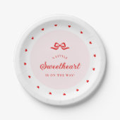 Little Sweetheart Baby Shower Paper Plates Pappteller (Vorderseite)