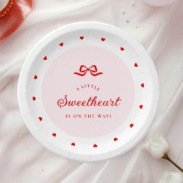 Little Sweetheart Baby Shower Paper Plates Pappteller