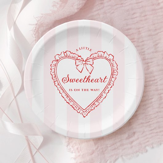 Little Sweetheart Baby Shower Paper Plates Pappteller