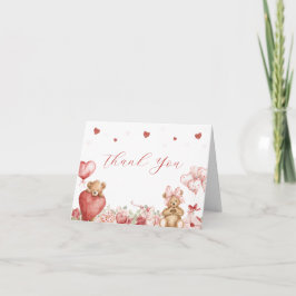 Little Sweetheart Baby Shower Thank You Card Dankeskarte
