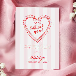 Little Sweetheart Baby Shower Thank You Card Dankeskarte
