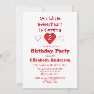 Little Sweetheart Birthday Einladung