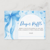 Little Sweetheart Blue Valentines Diaper Raffle Begleitkarte (Vorderseite)