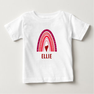 Little Sweetheart Boho Rainbow Valentine Baby T-shirt