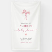 Little Sweetheart Bow Baby Dusche Begrüßungsbanner Banner (Vertikal)