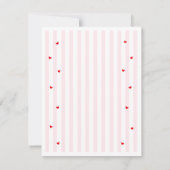 Little Sweetheart Bow Baby Shower Dankeskarte (Rückseite)