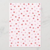 Little Sweetheart Bow Baby Shower Invitation Einladung (Rückseite)