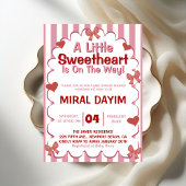Little Sweetheart Bow Baby Shower Invitation Einladung