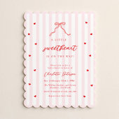 Little Sweetheart Bow Baby Shower Invitation Einladung