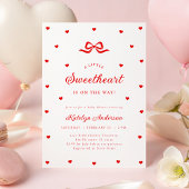 Little Sweetheart Bow Baby Shower Invitation Einladung