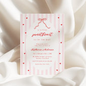 Little Sweetheart Bow Baby Shower Invitation Einladung