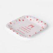 Little Sweetheart Bow Baby Shower Pappteller (Gewinkelt)