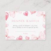 Little Sweetheart Bow Babydusche Windelwanne Begleitkarte (Vorderseite)