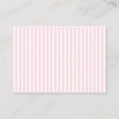 Little Sweetheart Bow Pink Stripes Diaper Raffle Begleitkarte (Rückseite)