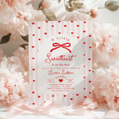 Little Sweetheart Bow Valentines Baby Shower Einladung