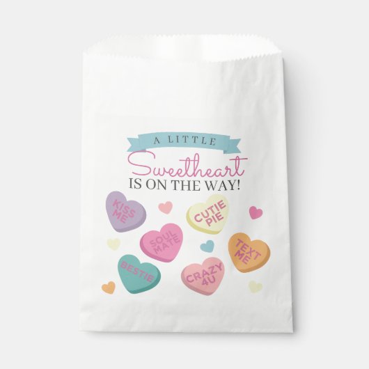 Little Sweetheart Candy Baby Dusche Geschenktütchen (Vorderseite)